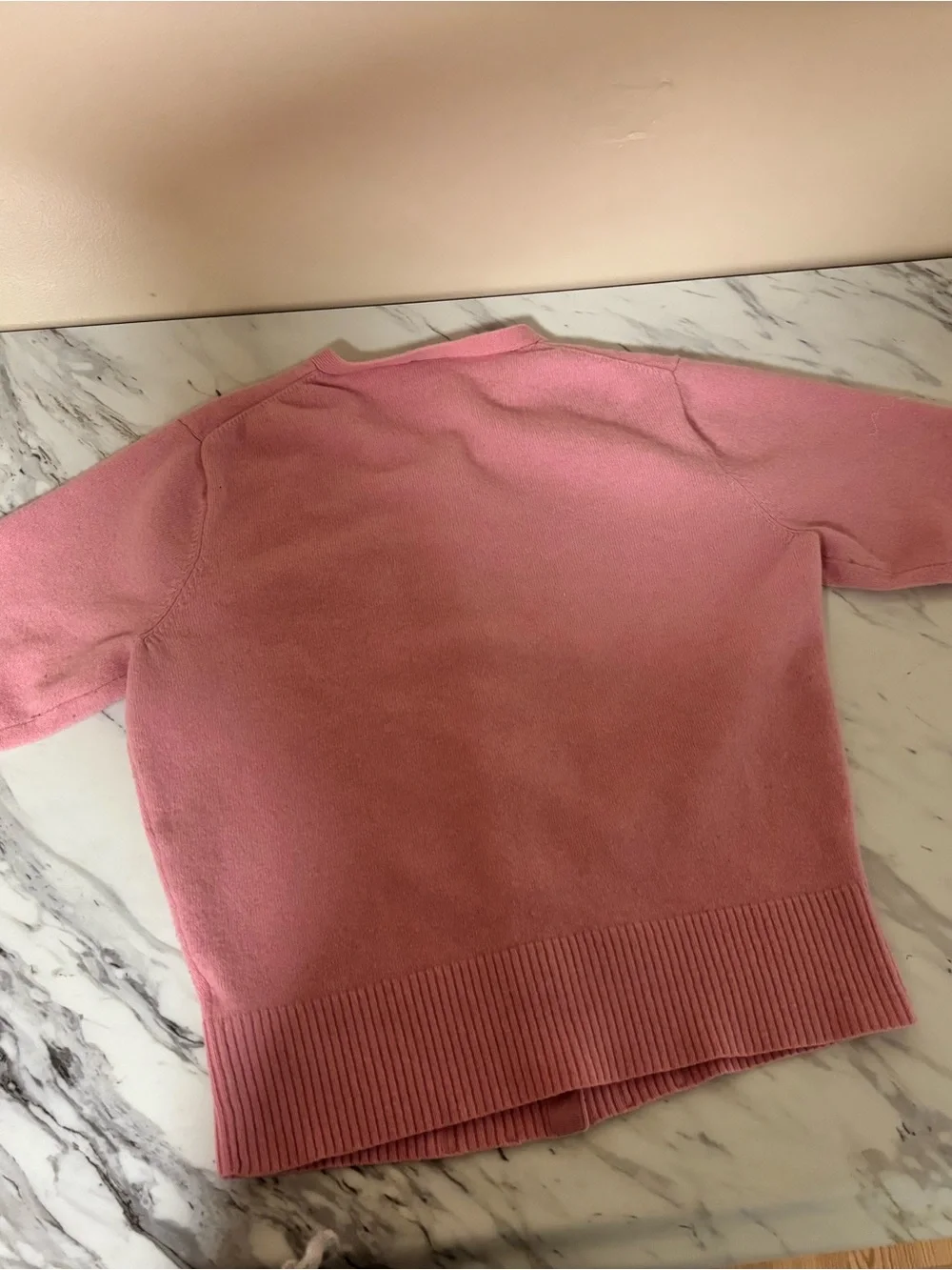 Vintage GAP Blue Label Girls L 10-12 Pink Ribbon Bow Cardigan Sweater Y2K